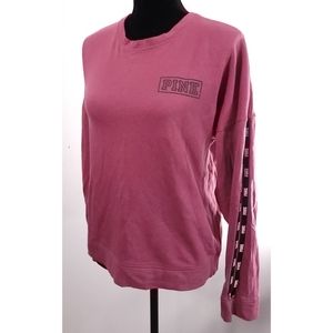 Victoria Secret PINK Long Sleeve Logo Shirt Sz M Medium